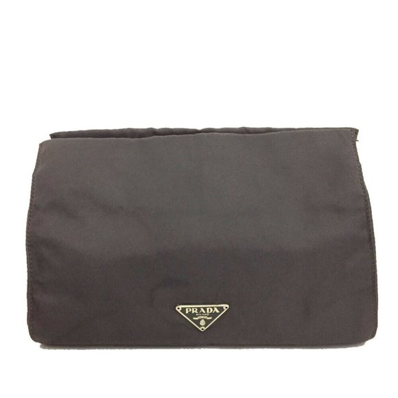 PRADA Logo Plate Nylon Cosmetic Pouch Bag /1D2302 - Picture 1 of 8